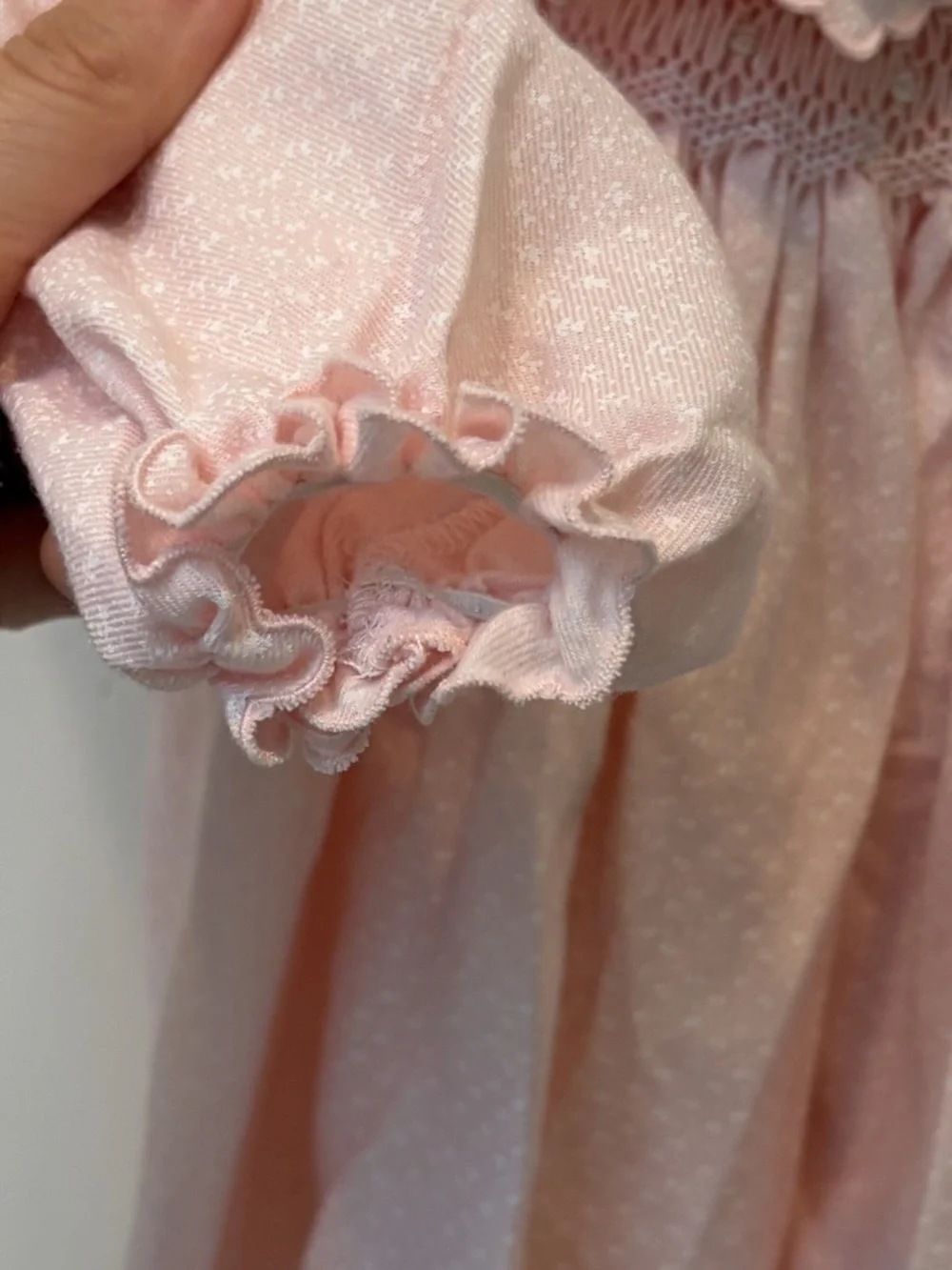 Sophie Dess Collections Paris Girls 12M Pink Smocked Peter Pan Collar Dress